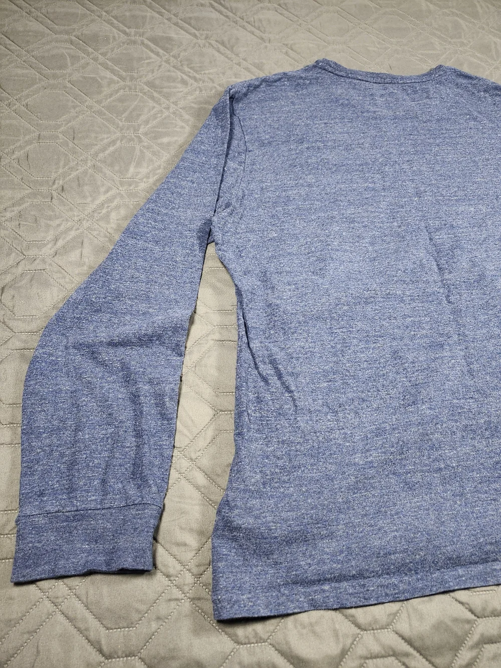 Polo Ralph Lauren blue heather long-sleeve crewneck t-shirt embroidered logo L